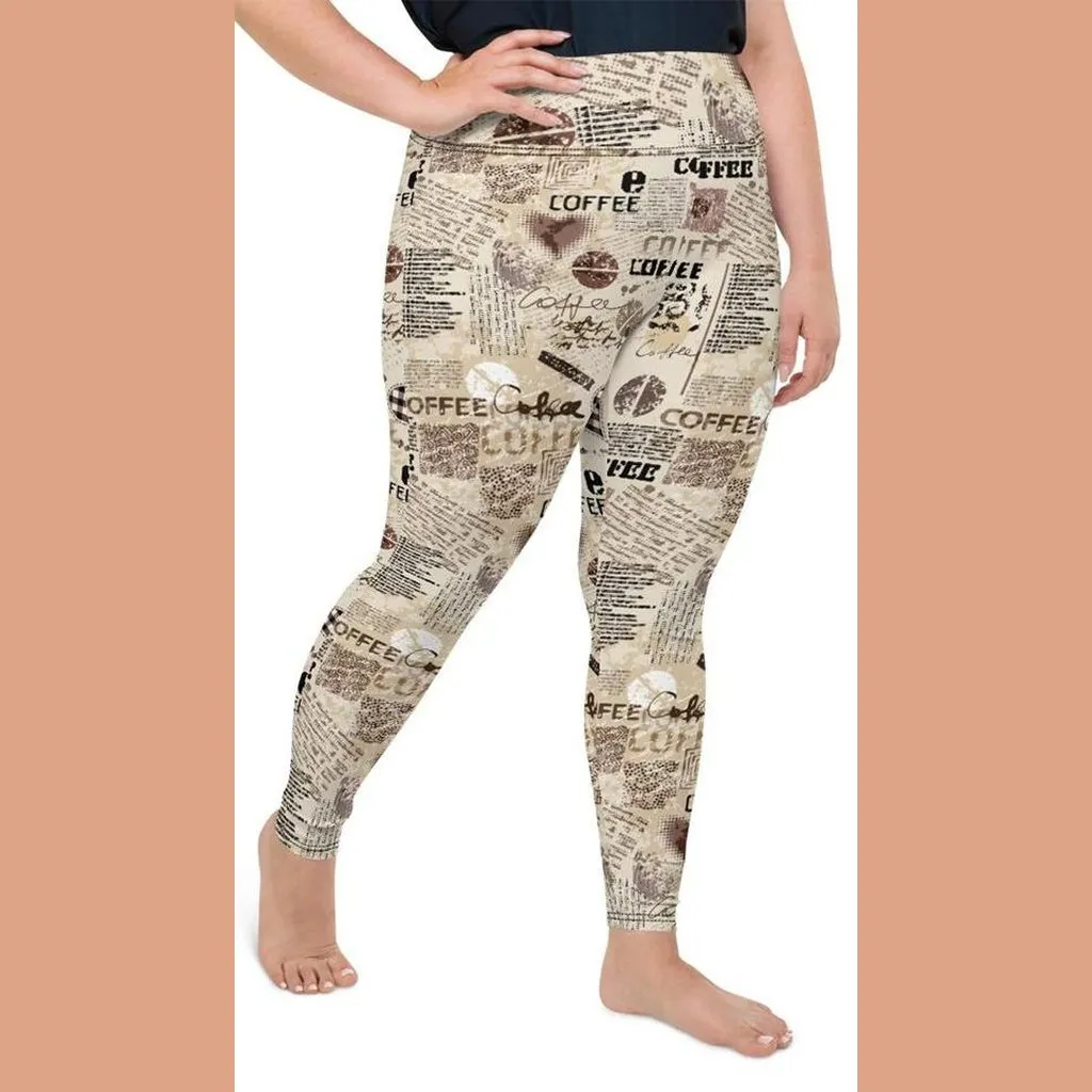 Vintage Coffee Plus Size Leggings