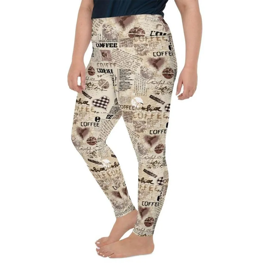 Vintage Coffee Plus Size Leggings