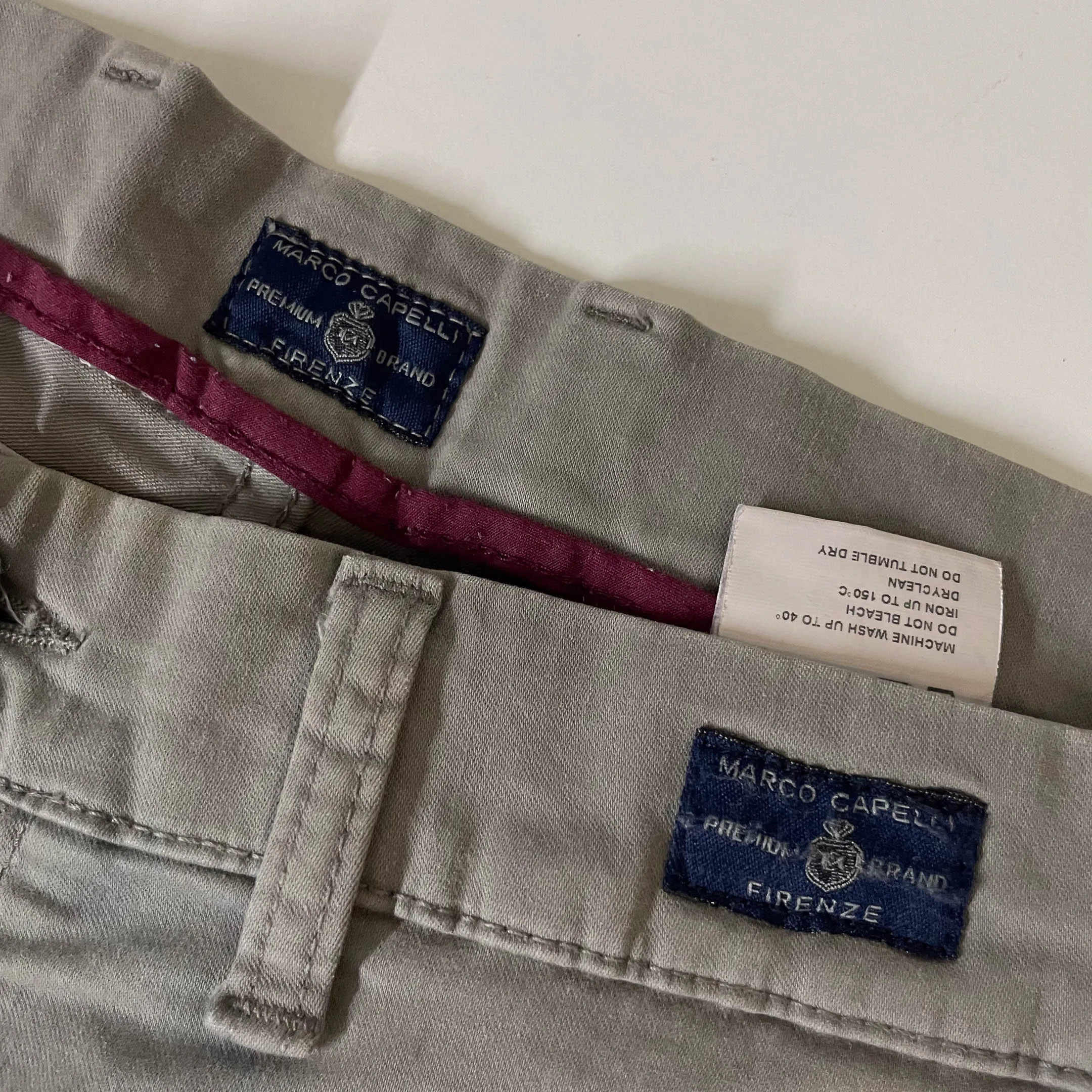 Vintage Marco Capelli men's chinos grey large trouser 30 X 38| SKU 3781