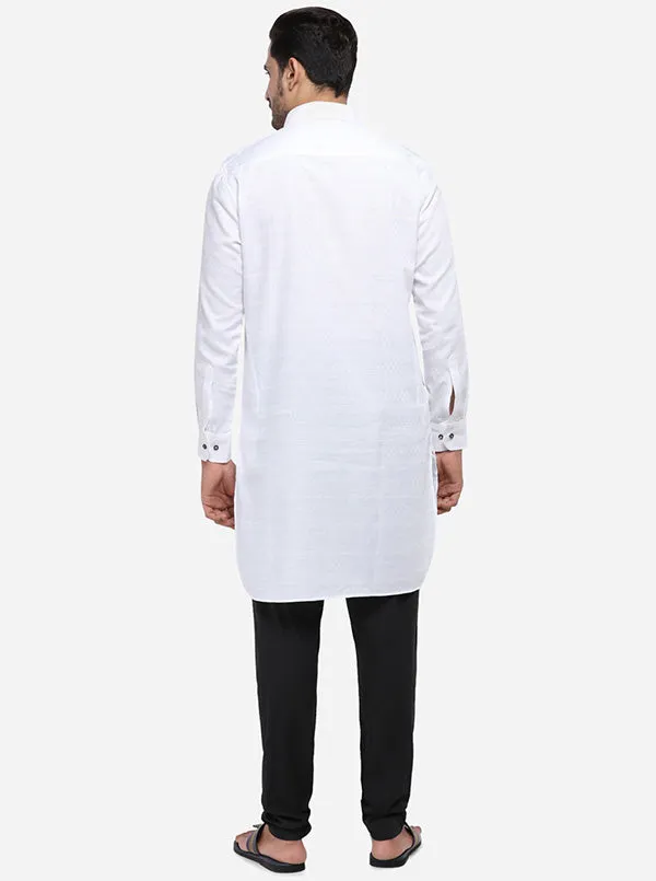 White Pathani Kurta | Azania