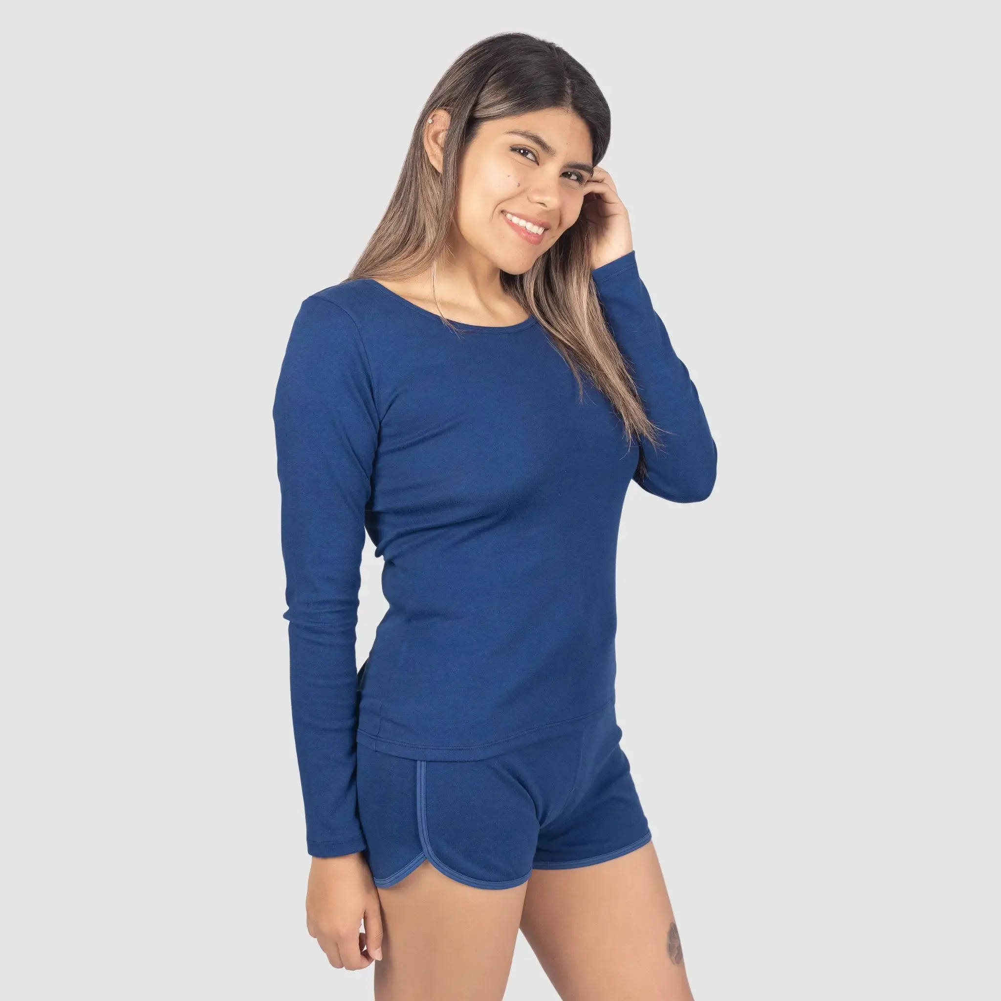 Women's Organic Pima Cotton Scoop Neck Long Sleeve