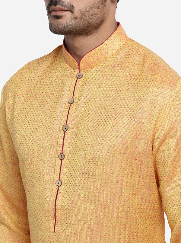 Yellow & Pink Kurta | Azania