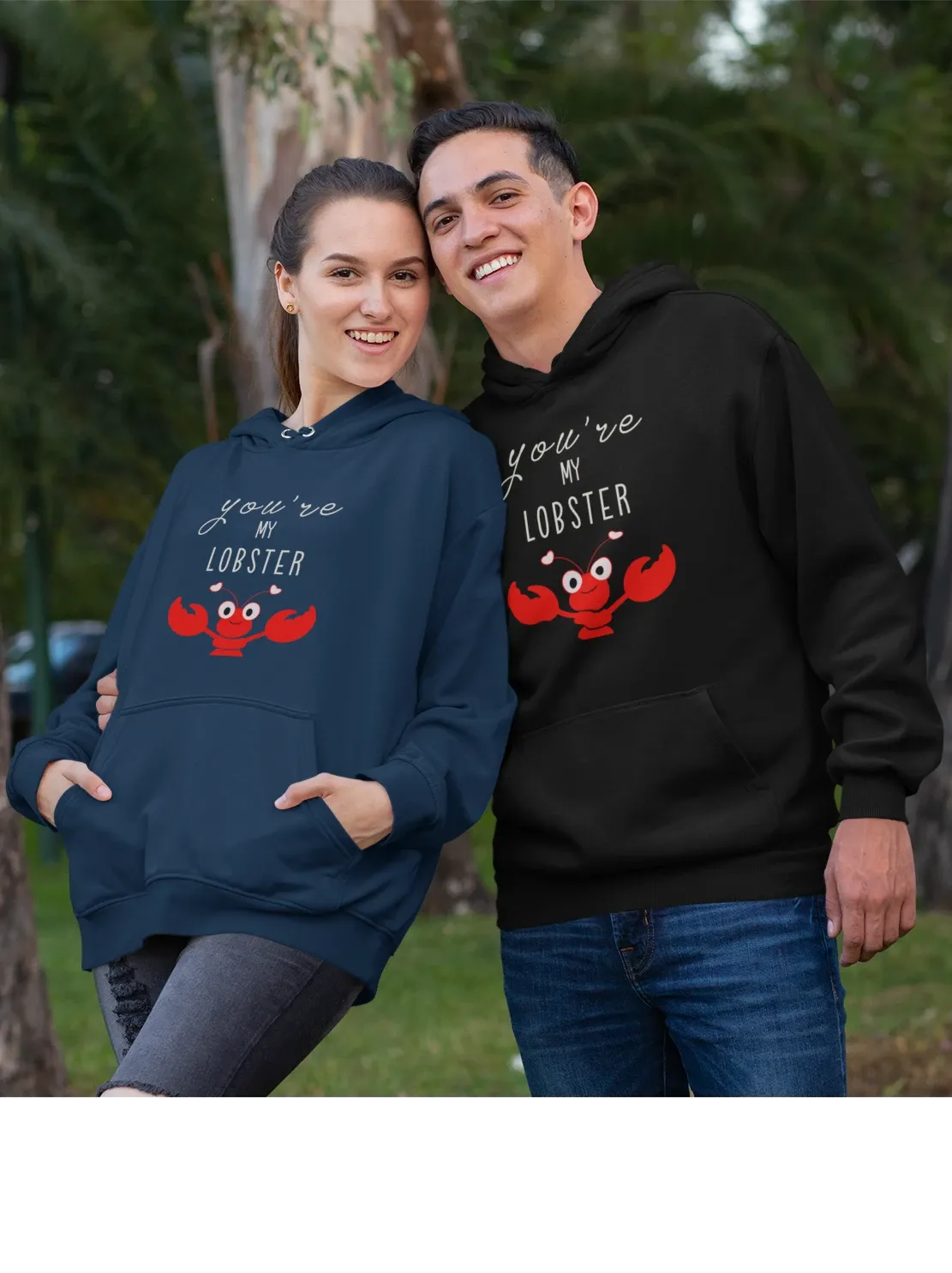 You Are My Lobster: Friends- Winter Couple Hoodies.